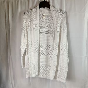 Elegant White Open-Front Cardigan